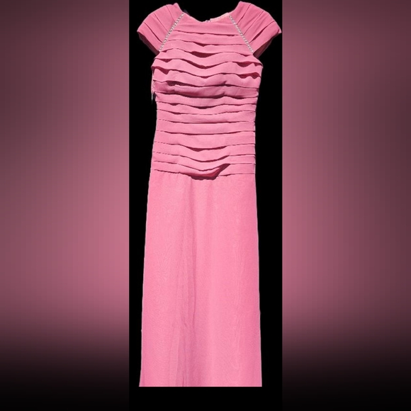 ShortSleeves Long Chiffon Dress - Picture 3 of 4